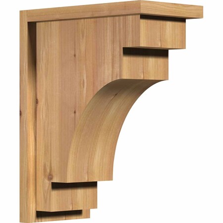 Ekena Millwork Mediterranean Smooth Corbel w/Backplate, Western Red Cedar, 7 1/2"W x 14"D x 18"H COR08X14X18MED01SWR